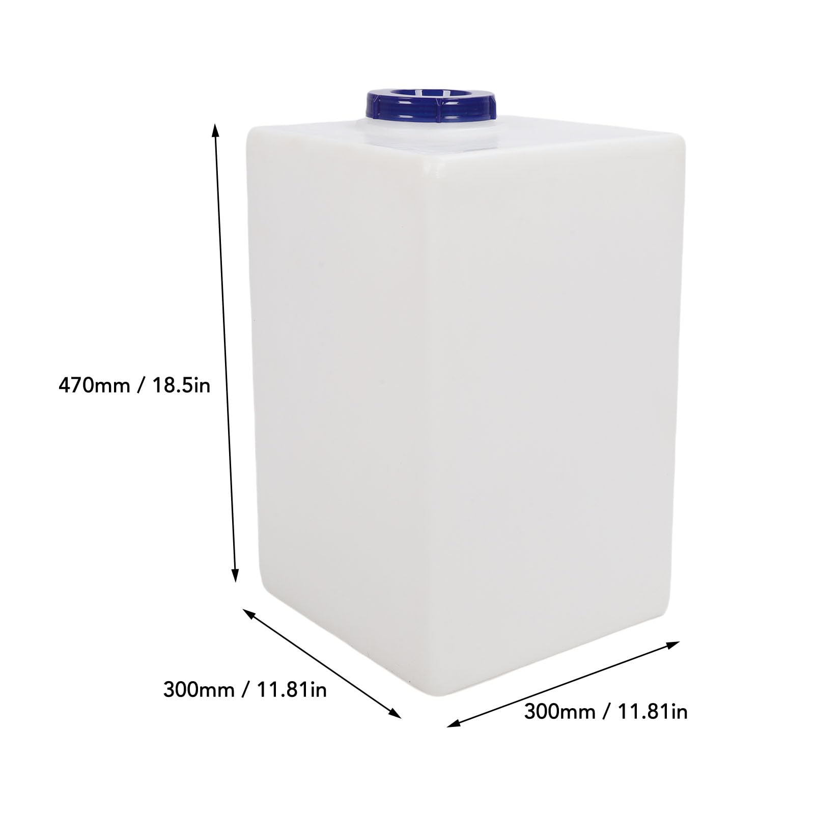 Fabater 11 Gallonen RV Frischwassertank, 11.81 X 11.81 X 18.50 Zoll Multifunktionaler Wasserspeichertank Zum Trinken, Kochen, Reinigen, Duschen, Tragbarer Wasserspeicherbehälter