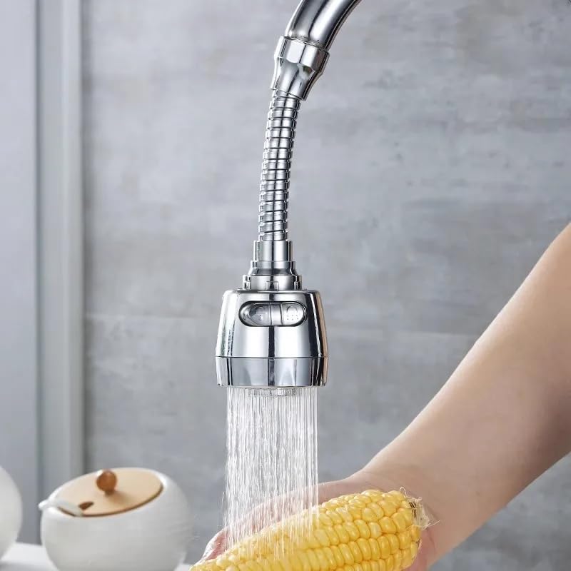 FAVHOME 360 Degree Rotating Swivel Sink Faucet Extended Bubbler Tap Aerator Water Saver Saving Filter Spray Adjuster Nozzle Head for Bathroom Kitchen Saver Facet Stainless Steel Finish - 1 Piece (B09Q1GZZKT) Amazon Price History, Amazon Price Tracker