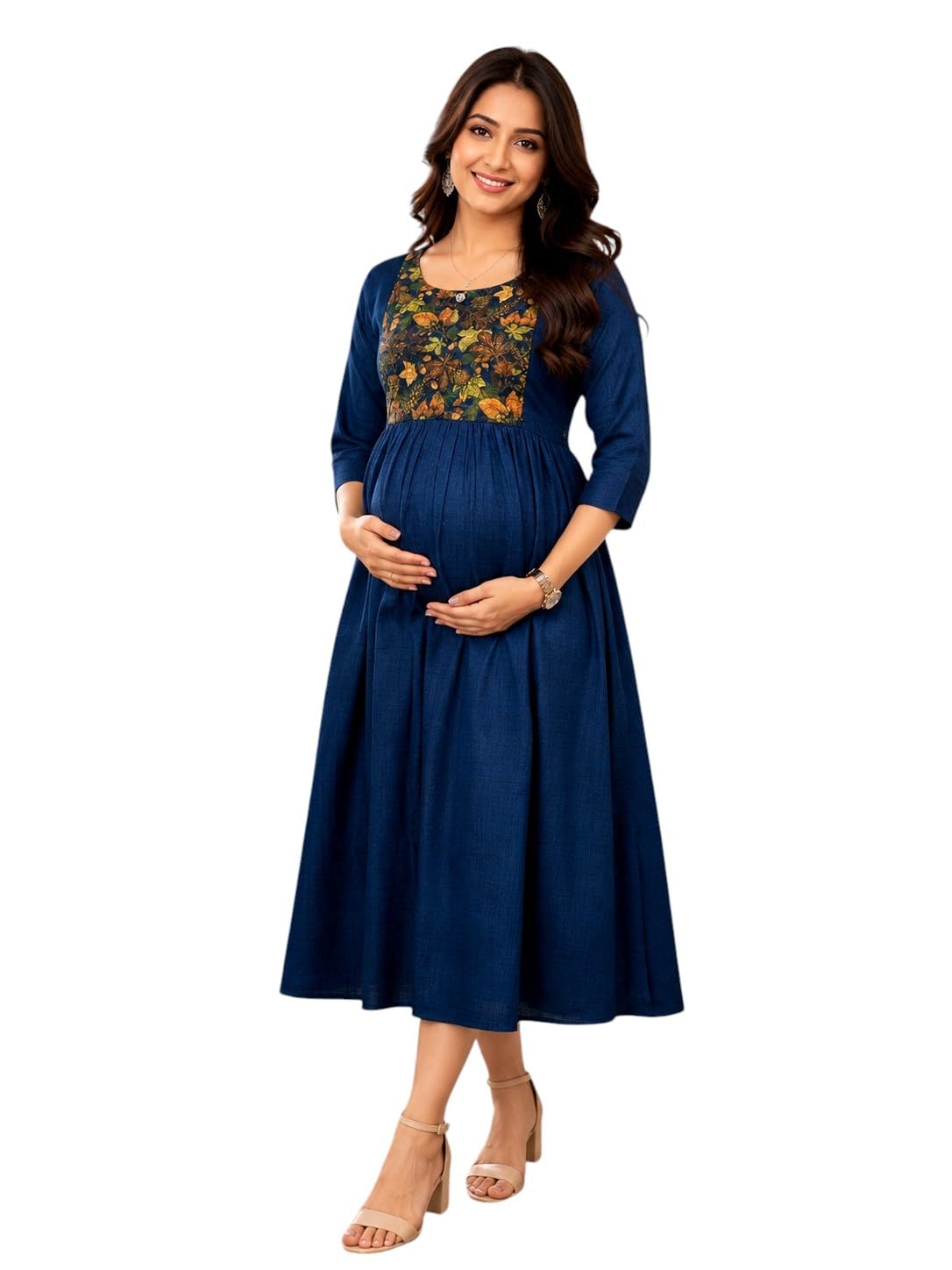 Feeding Kurtis for Women with Zip in Cotton Rayon | Maternity Gown Pregnancy Dress for Nursing Mothers | Stylish & Comfortable | S to 4XL | Maternity Wear Feeding Dress Tops-image-21