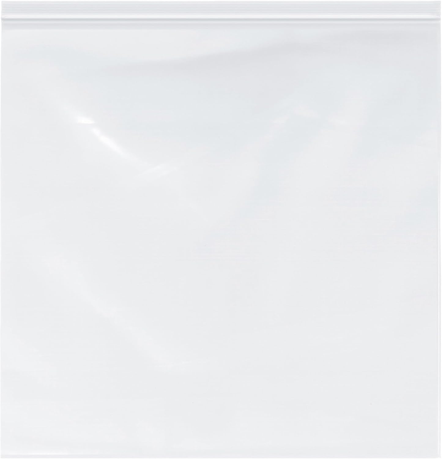 Plymor 20" x 20" (Pack of 100), 2 Mil Zipper Reclosable Plastic Bags