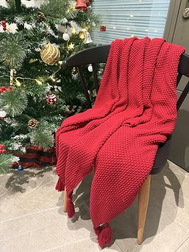 Image of Super Soft & Breathable Christmas Throw Blanket - Red | Classy Throw Suitable for Home Couch, Sofa, Bed Decor & Bedroom | Skin-Friendly & Lightweight All Season Throw
