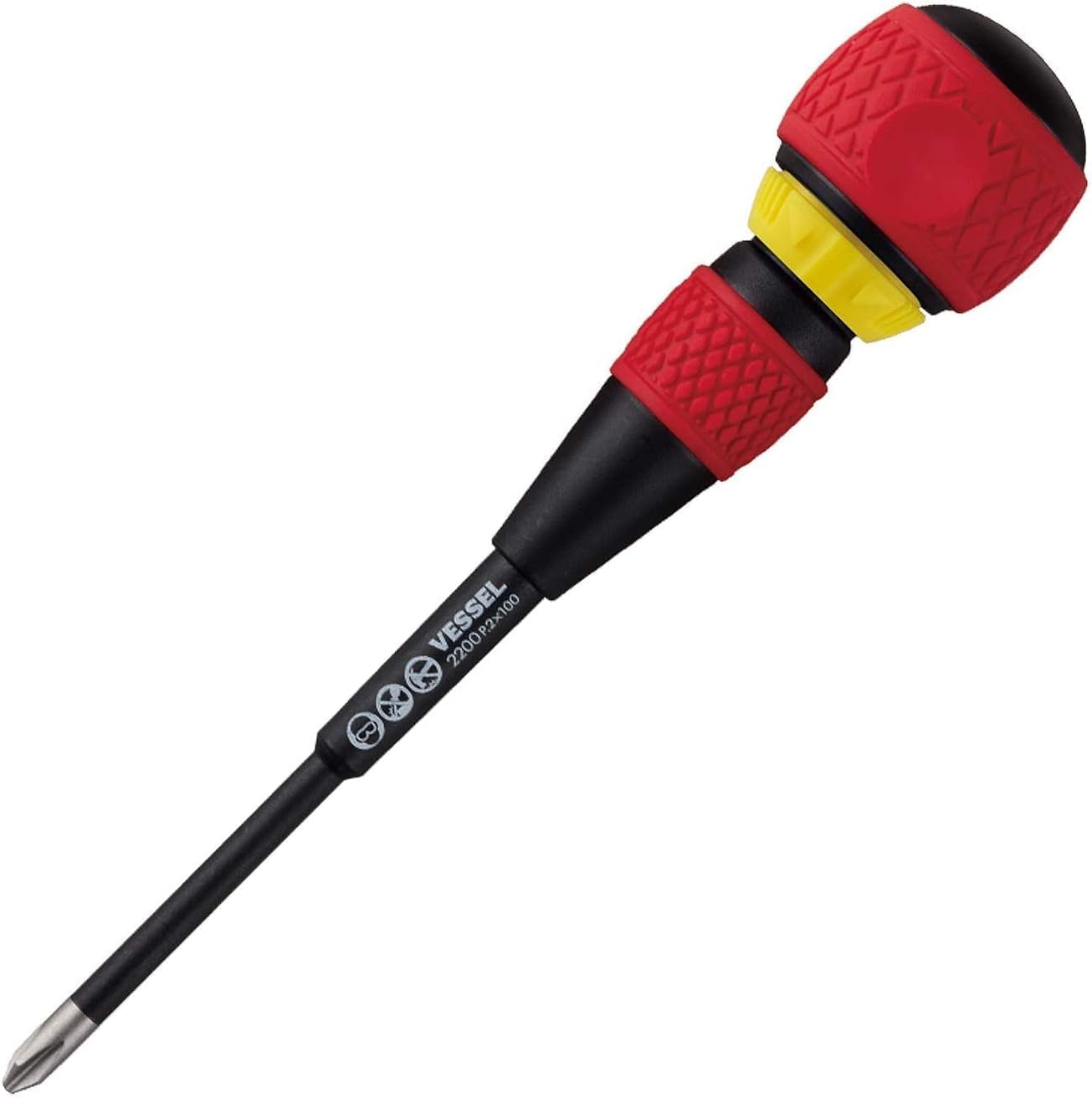 VESSEL Ratchet Screwdriver + 2 x 100, 2200 + 2 x 100
