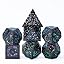 Dragon Texture|black With Purple Green Glitters