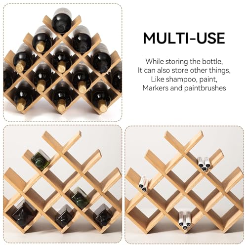 Soporte para botellas de vino de madera 56.6x15x36.5cm miniatura 4