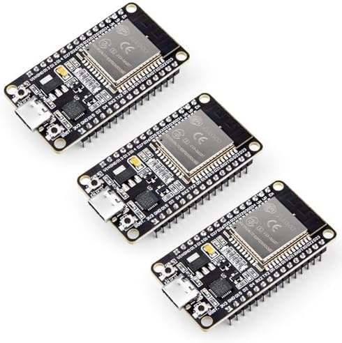 ELEGOO 3PCS ESP-32 Development Board USB-C, 2.4GHz Dual Mode WiFi...