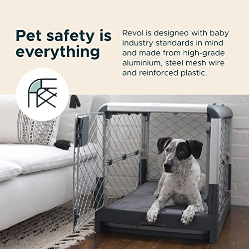 Diggs Revol Dog Crate (Collapsible Dog Crate, Portable Dog Crate, Travel Dog Crate, Dog Kennel) For Small Dogs And Puppies (Grey) #TOP5