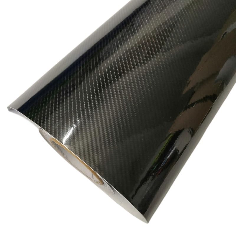 Autofolie 4D 5D 6D Schwarz Carbon Faser Vinyl Film Auto Wrap Film 5D Rolle Auto Aufkleber Auto Sport Außen Zubehör Film Car Wrapping Folie(4D Carbon Fiber,50cmx200cm)