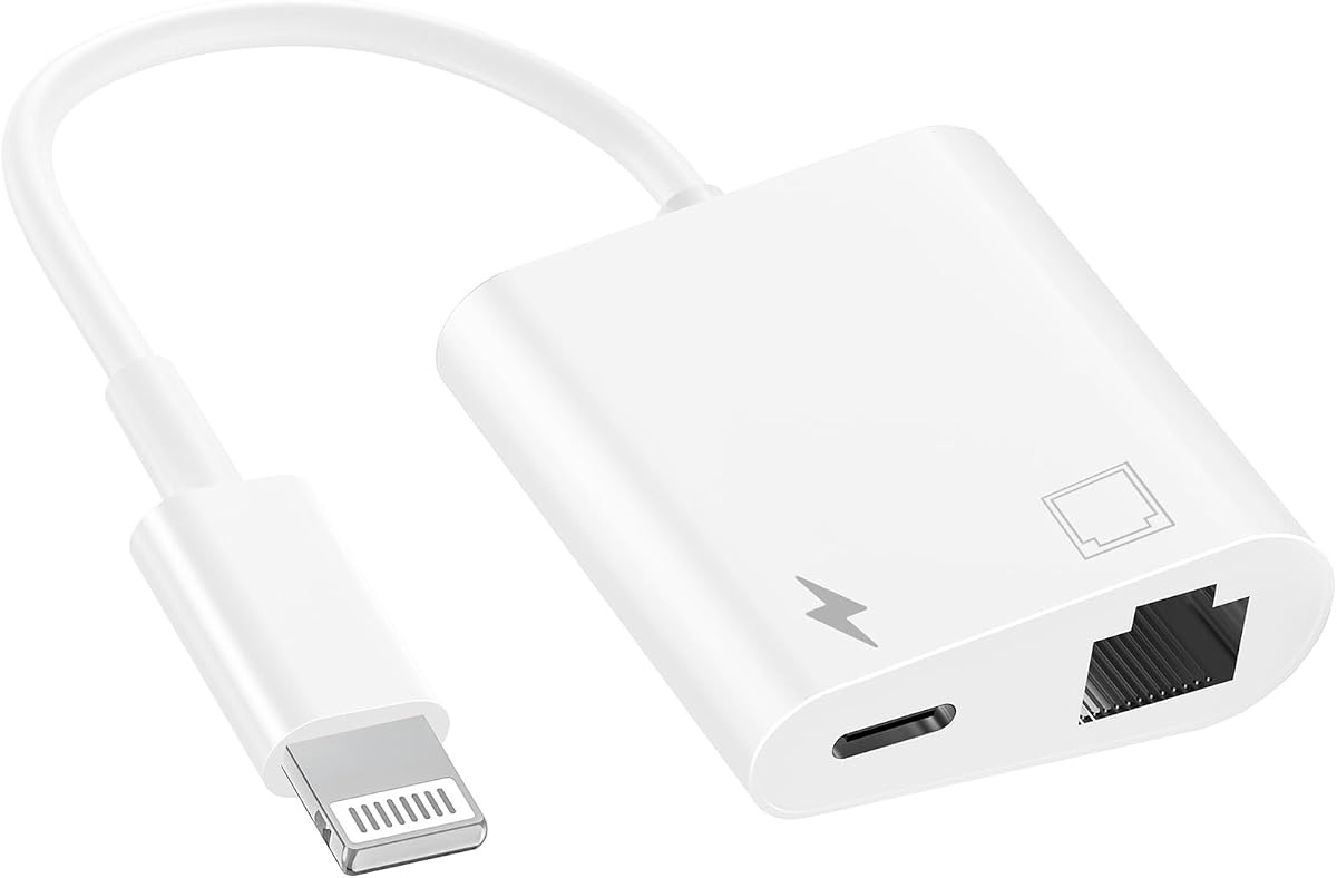 Apple MFi Certified 2 in 1 Lightning to RJ45 Ethernet