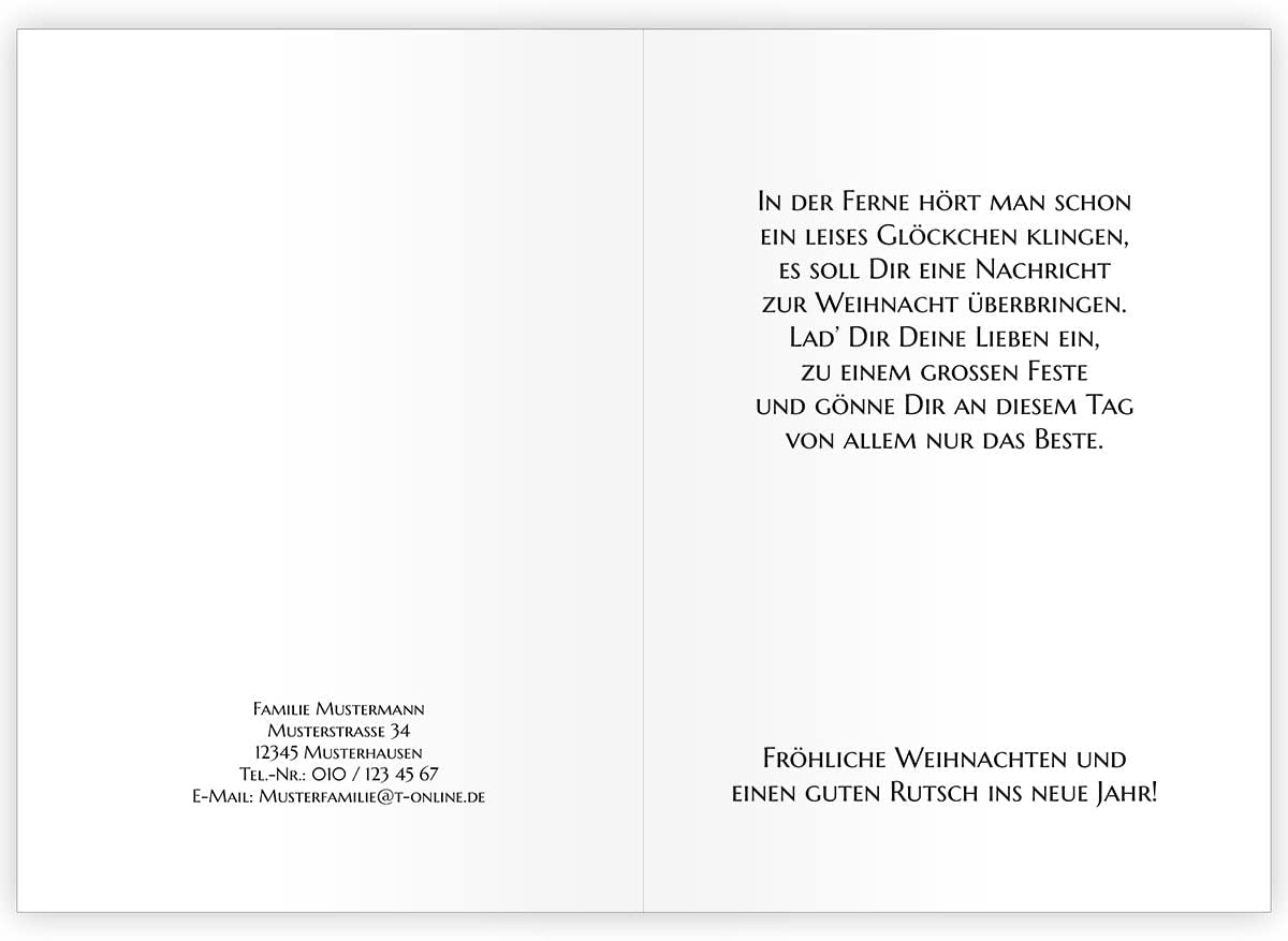 20er Set Süße Unternehmen Weihnachtskarten mit Weihnachtsmann und Herz Ballon, mit ihrem Innentext (Var1) Weihnachtsgrüße, Neujahrs Glückwunsch: Merry Christmas