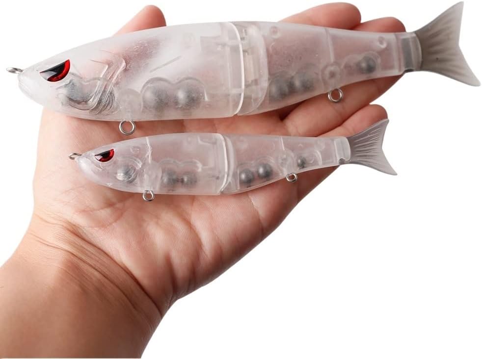 HUFFA 3-6PCS / Lot Blank Unpainted Glide Bait Free 3D Eyes Fishing Lures Bass Fishing Tackle Unpainted Slide Lure for DIY