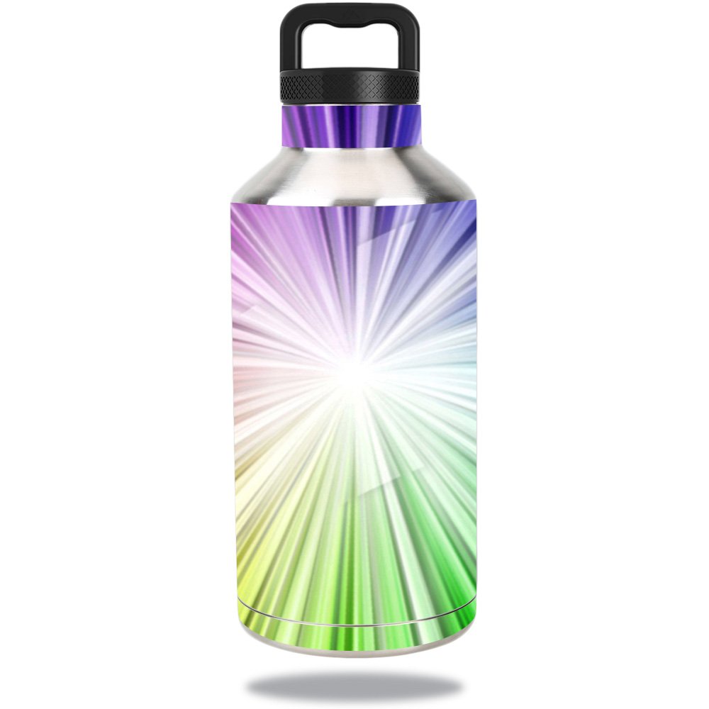 MightySkins Vinyl Skin Decal For Ozark Trail 64 Oz Water Bottle - Rainbow Streaks Design | Removable Wrap - View #10