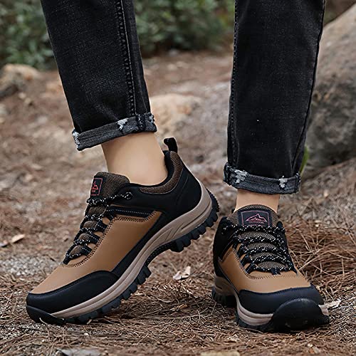 hongrenamz Trekking Shoes Men's Waterproof Low Rise Outdoor Lightweight Non-Slip Hiking Trail Sneakers3