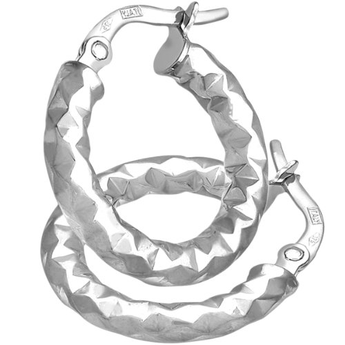 Preisvergleich Produktbild Citerna Damen-Ohrringe 375 Weißgold 9 karat 10 mm Diamantschliff