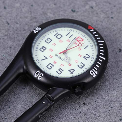 Scicalife Mochila de relógio de quartzo com clipe para cinto que brilha no escuro unissex relógio de