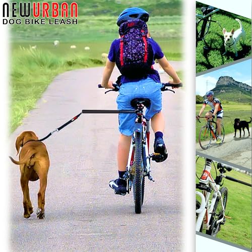 NEWURBAN - Fahrradleine für Hunde - Einfache Installation und Demontage - Freihändiges Hunde Fahrrad Trainingsleine für Training, Joggen, Radfahren und Outdoor - Sicher Mit Haustieren