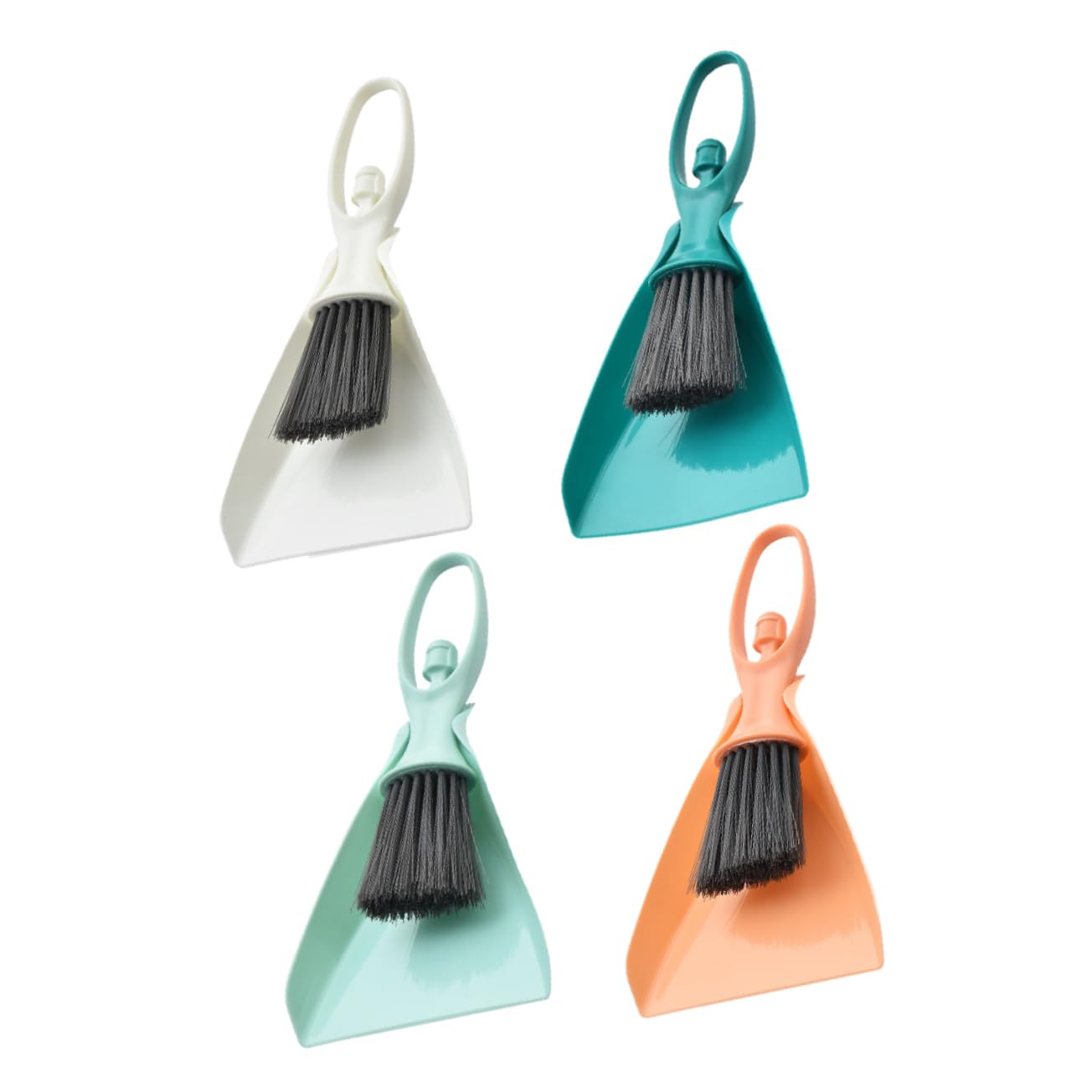 PRETYZOOM 4Sets Mini Broom and Dustpan Detail Brush Kit for Desk Car and Home Cleaning Compact and Lightweight Cleaning Tools for and Use