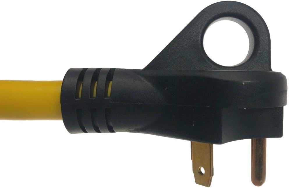 Pactrade Marine 12" RV Power Cord Dogbone Adapter 30A Male to 15A Female 12AWG/3