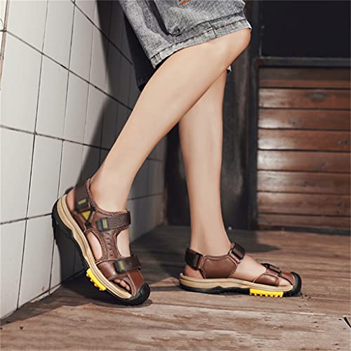 Men's Sandals Genuine Leather Shoes Outudoor Man Sandals Vintage Shoe Trekking Footwear(40)3