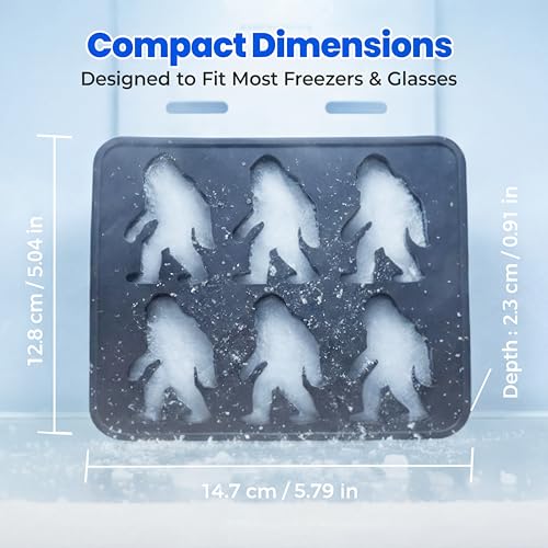 Molde de Hielo Bigfoot de Silicona 6 Cavidades miniatura 3