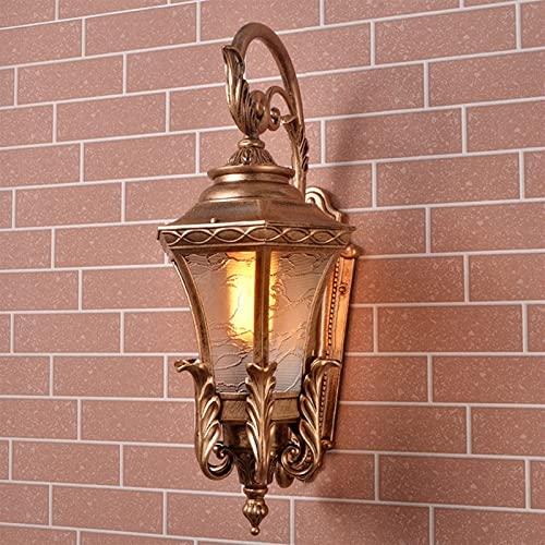 Applique murale extérieure E27 en aluminium étanche IP65 style lanterne rustique européenne