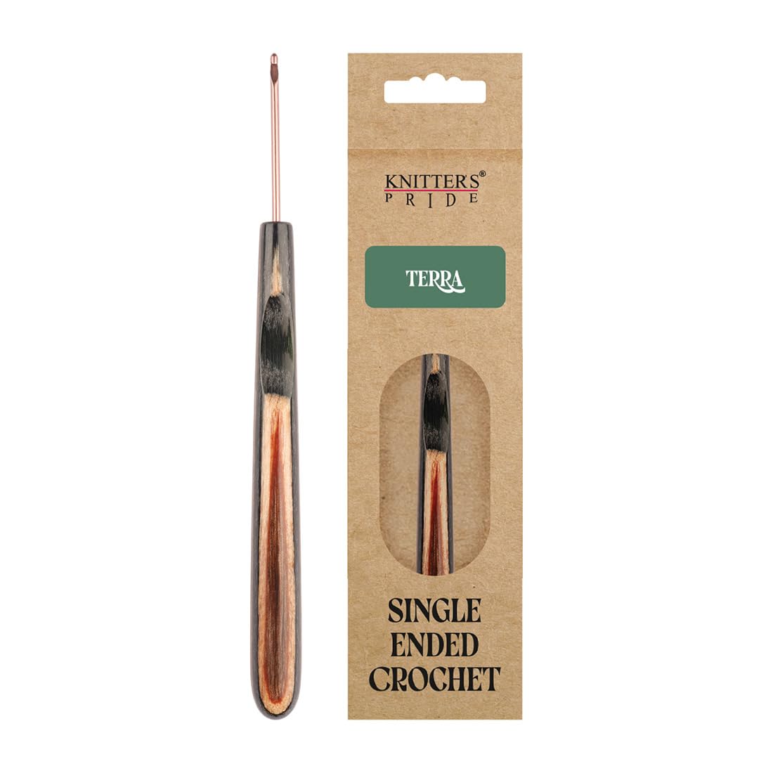 Knitter's Pride Terra Wooden Crochet Hook 2.00 mm - 1 piece Brown