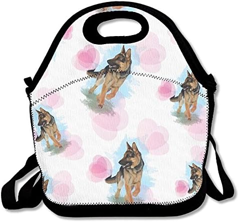 Most Fashion Maker German Shepherd Dog Lovers Lunch Bags Insulated Travel Picnic Lunchbox Tote Handbag Shoulder Strap Women Teens Girls Kids Adults