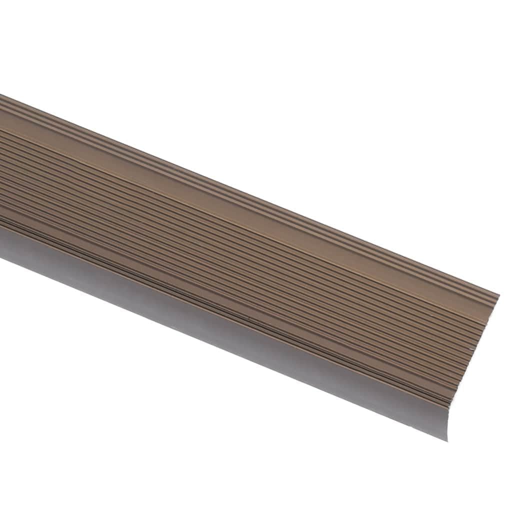 Gecheer Cantoneras para Escalera de Aluminio, Protección Estética Marrón, 100 cm, Fácil Instalación con Cinta Adhesiva