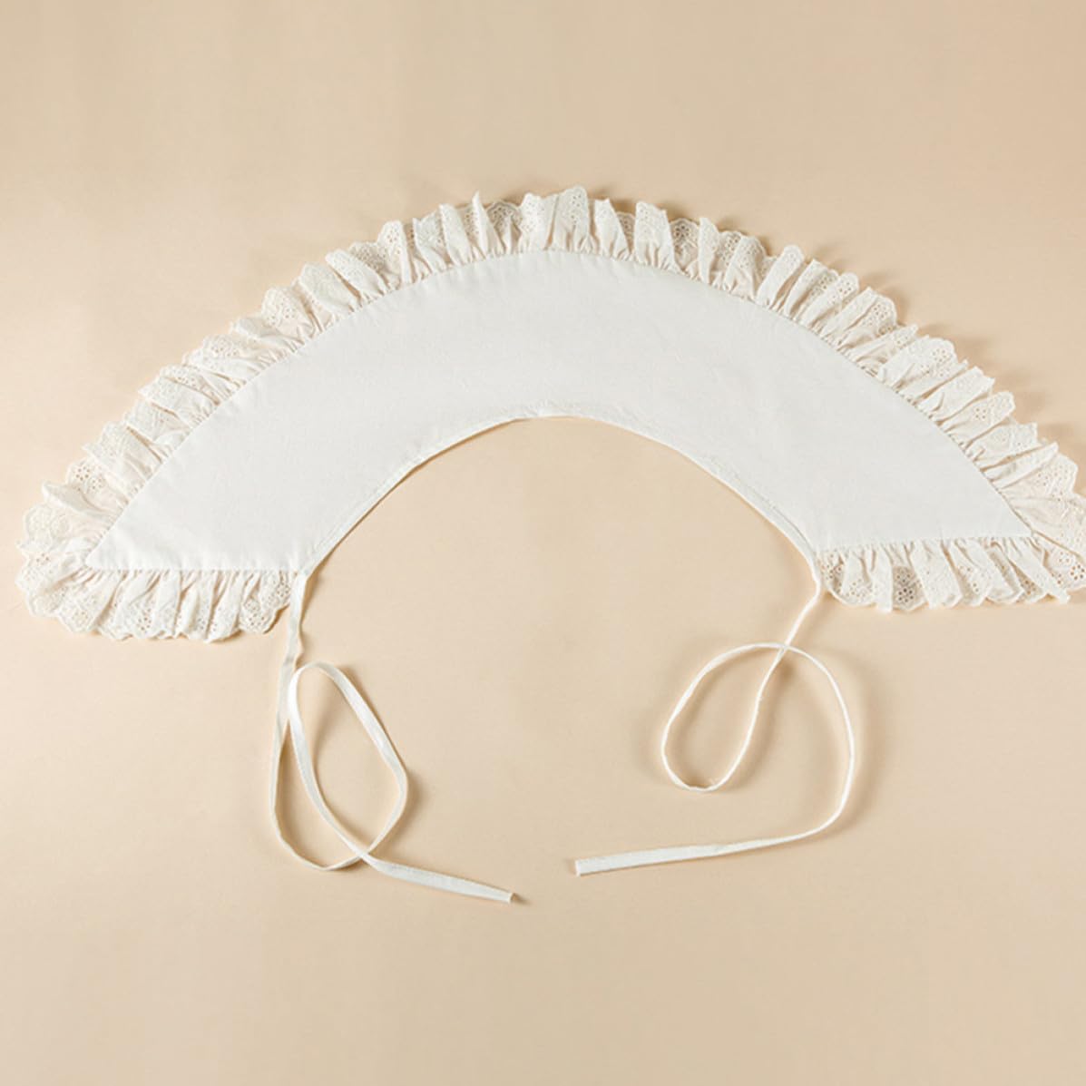 Kisangel Women Embroidered Fake Collar Detachable Cotton Lace White
