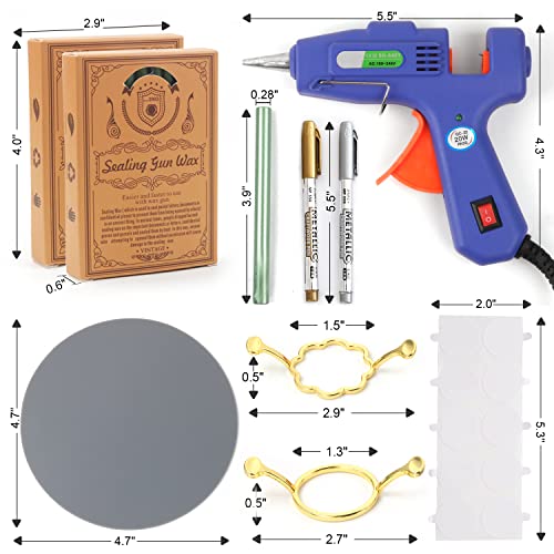 Wax Seal Kits, Wasohling 40Pcs Sealing Wax Sticks With Glue Gun, Wax Seal Molds, Silicone Waxing Mat, Wax Pens, Sealing Wax Kit For Wedding Invitations Envelopes Cards (Pine Green) #TOP2