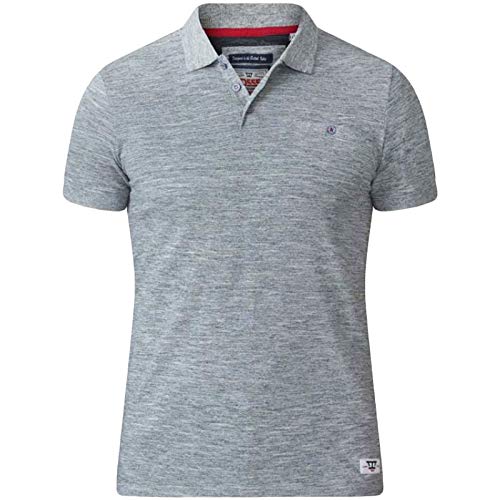 Polo col manches courtes D555 gris clair grande taille 7XL pour homme