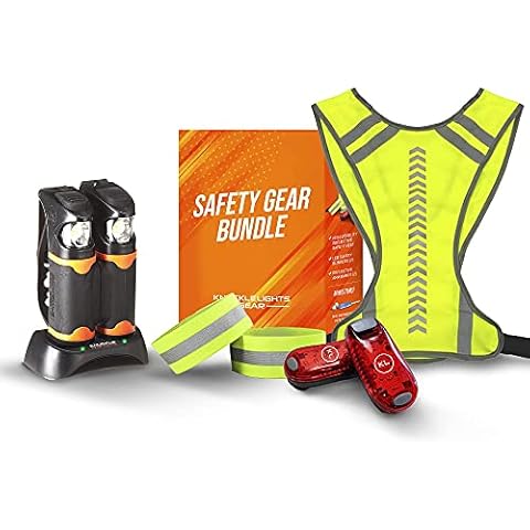 Knuckle Lights Advanced Plus Safety Gear Bundle Provides Complete Nighttime Visibility for Running and Walking in The Dark. Cover