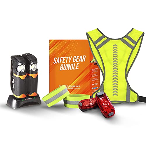 Knuckle Lights Advanced Plus Safety Gear Bundle Provides Complete Nighttime Visibility for Running and Walking in The Dark. Knuckle Lights Advanced Plus Safety Gear Bundle Provides Complete Nighttime Visibility for Running and Walking in The Dark.