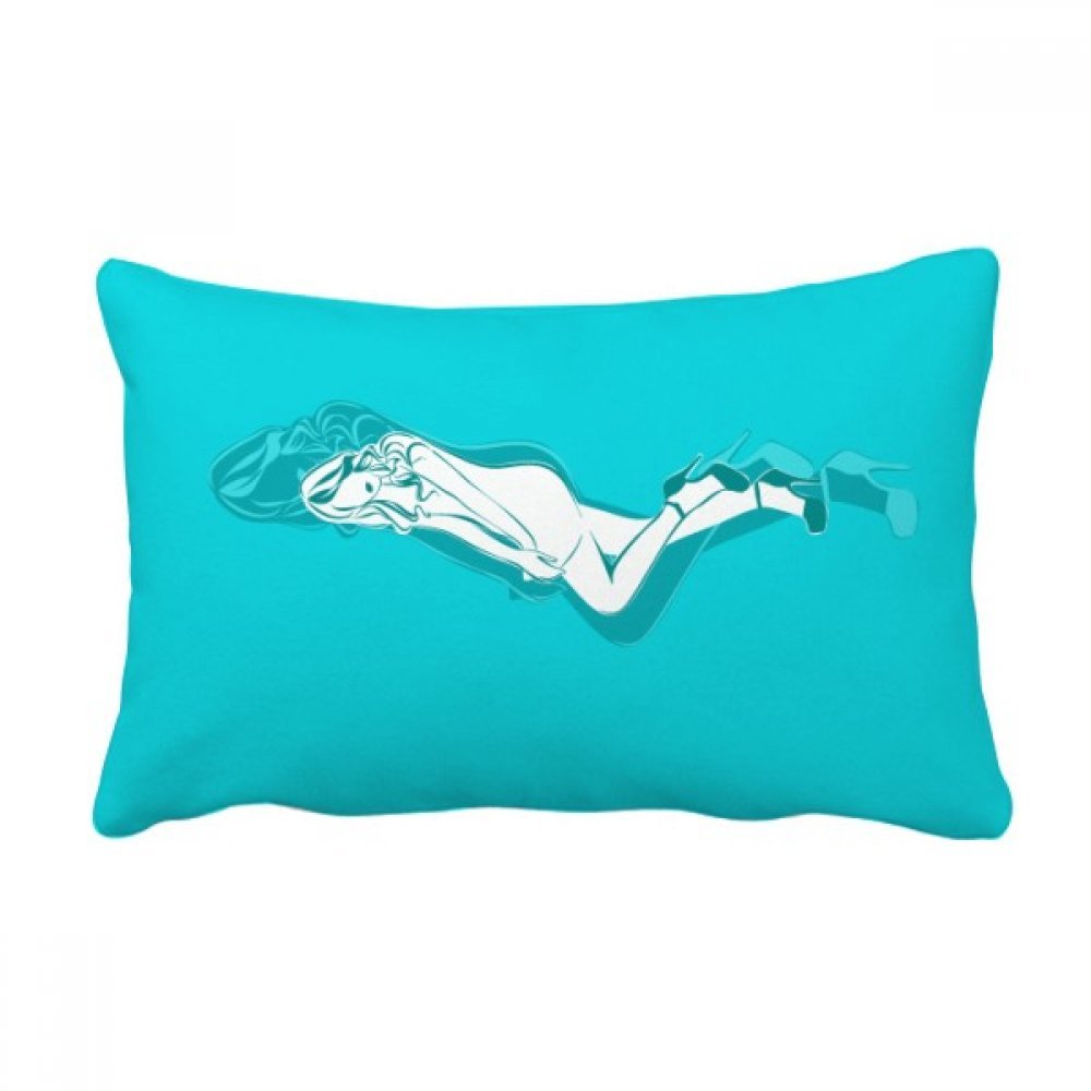 Oreiller lombaire de canapé bleu Plump Beauty coussin décoratif multicolore 40x60 cm avec insert