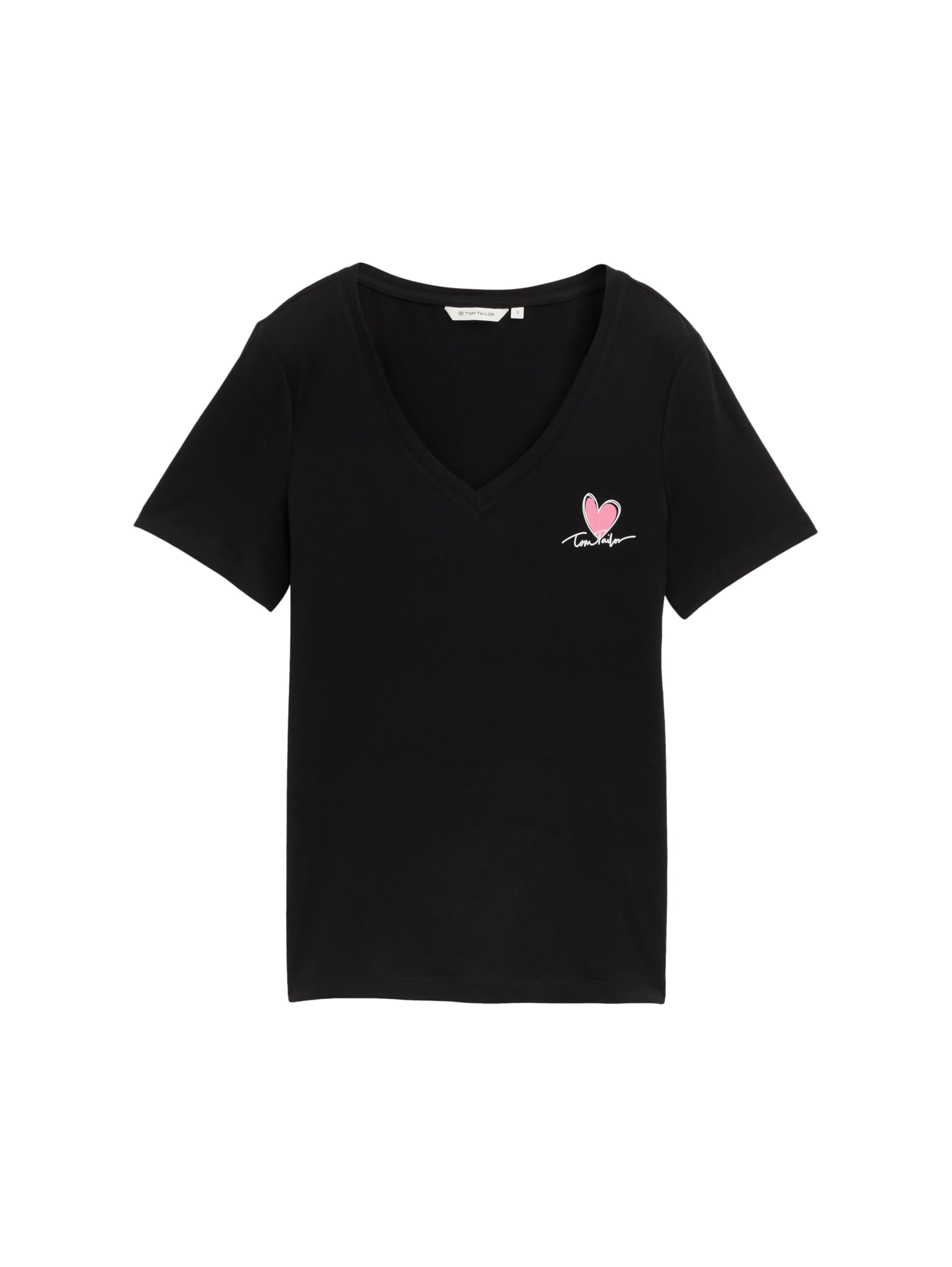 Tom Tailor Damen T-Shirt mit Herz-Print