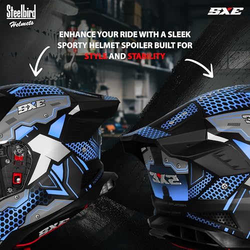 Image of Steelbird SBH-61 SXE X3 Pinlock ISI and Dot Certified Full Face Graphic Helmet for Men and Women with Inner Silver Sunshield