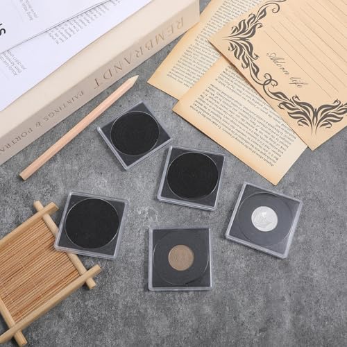 Cajas para Monedas 10 Piezas Transparente y Negro miniatura 5