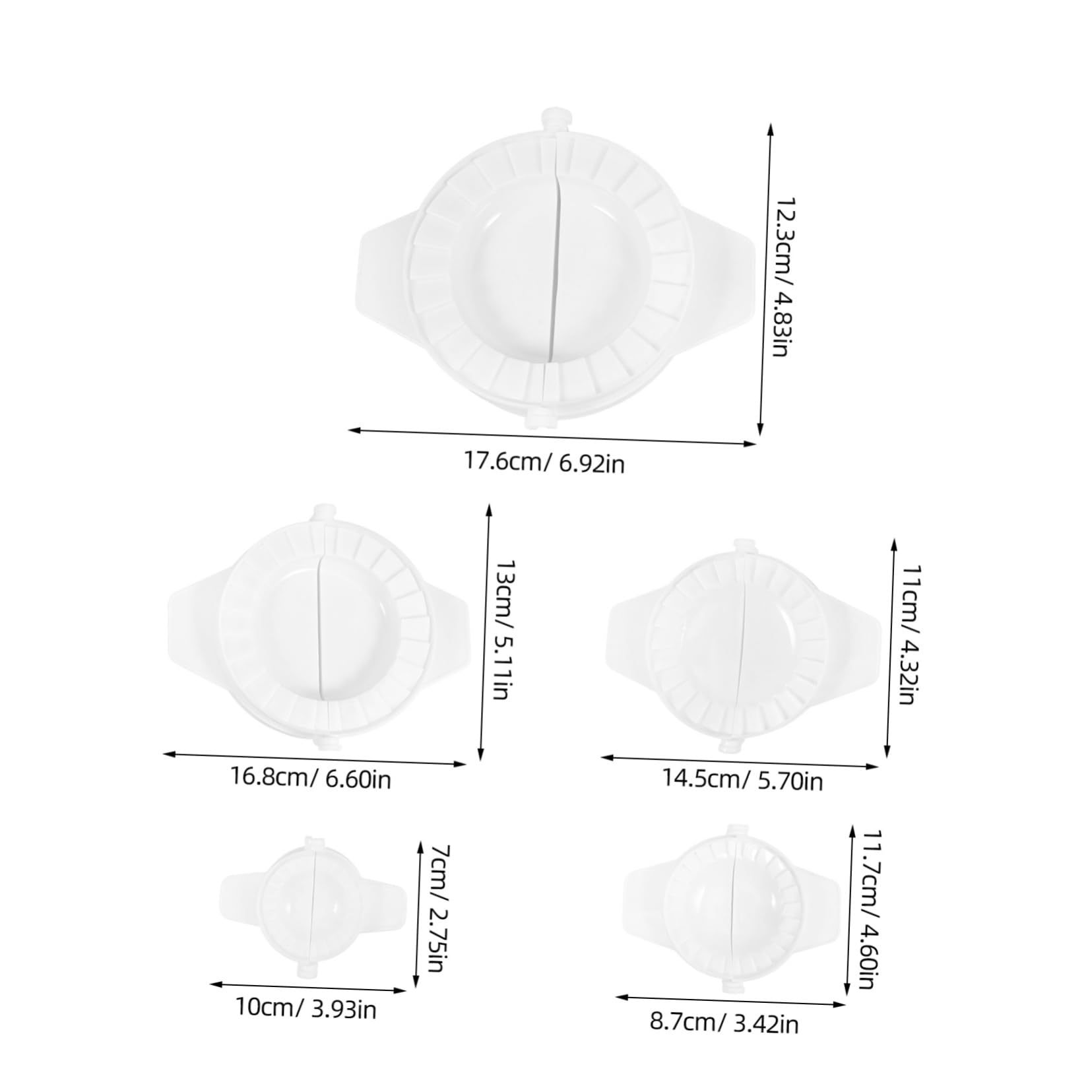 TOPPERFUN Dumpling Maker Molds 5pcs Set Washable Plastic for Baking Cooking Perfect for Parties