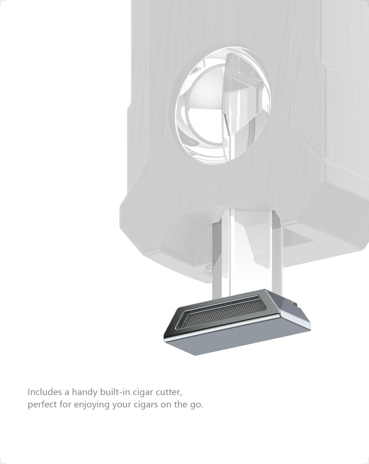 All in One 2 Jet Flame Butane Torch Lighter Built-in Cutter V Cut, Punch, Holder Function, Draw Enhancer Tool, Refillable Windproof Gas Lighter with Gift Box for Men (Sold Without Gas)