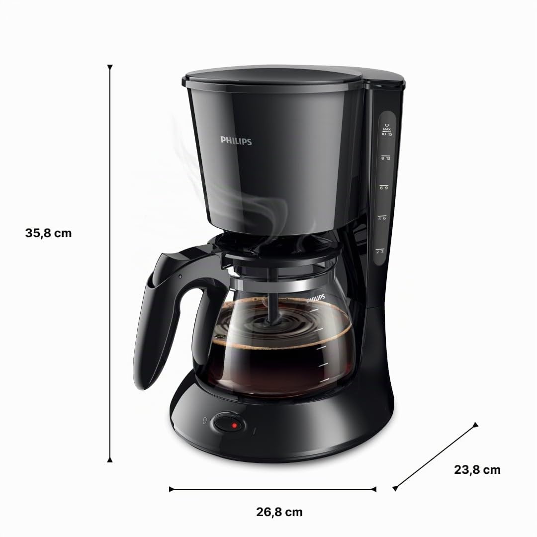 PHILIPS Cafetera de Goteo, Aroma Twister, Sistema Antigoteo, 1,2L | Cafetera americana de 1,2L, Aroma Twister, sistema antigoteo, apagado automático (HD7461/20)