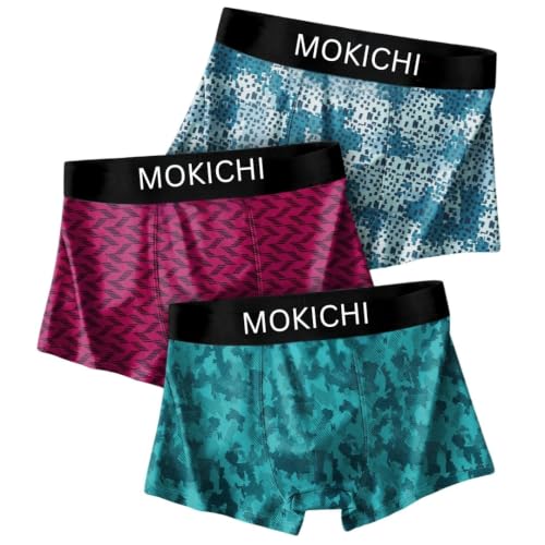 Image of Men's Microfiber Printed Boxer Briefs for Men | Ultra Soft Breathable Stretch Trunks | Moisture Wicking Comfort Fit Innerwear | Elastic Waistband | Assorted Prints | Pack of 3