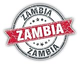 Zambia Grunge Travel Stamp Car Bumper Sticker Decal