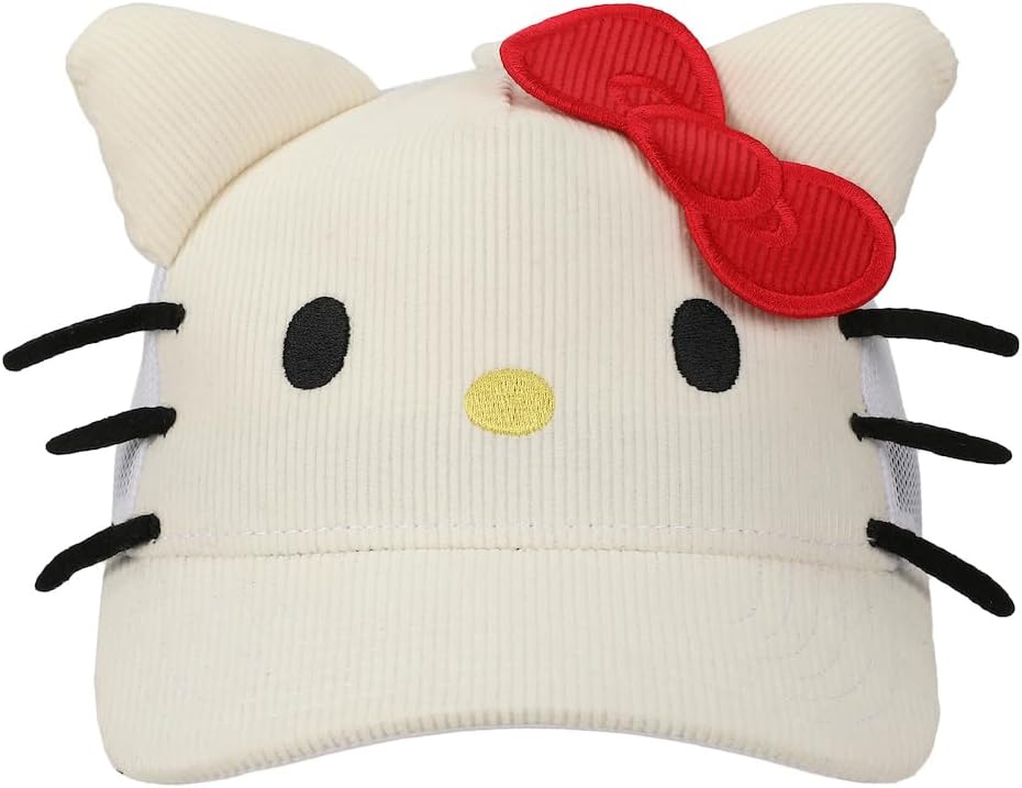 Hello Kitty Big Face Women's White Trucker Hat - Image 2