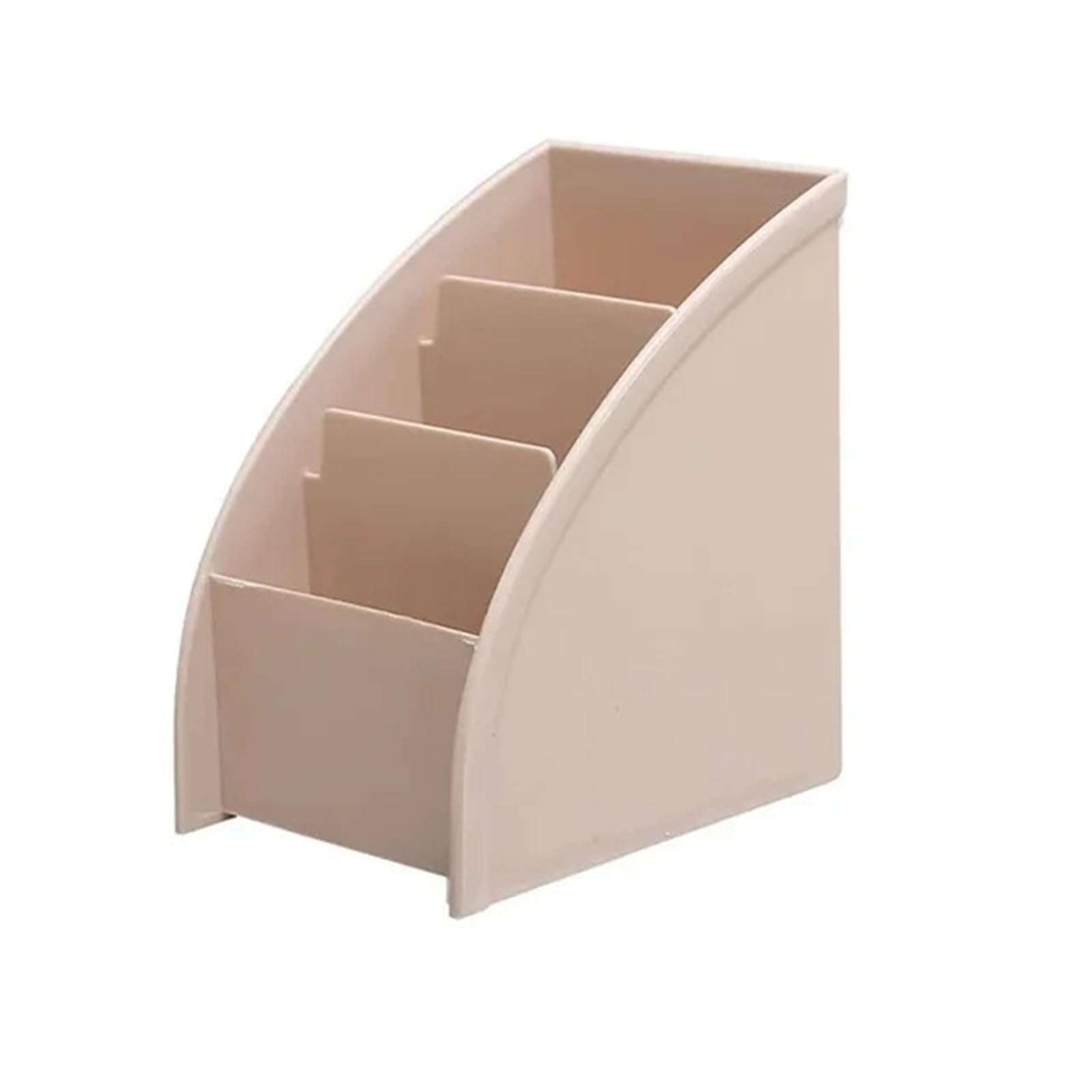 WUYXTO 2 Pcs Remote Control Organizer Tabletop Storage TV Holder Stationery Pen Box Container Multi-purpose Trapezoid For Desktop(Khaki)