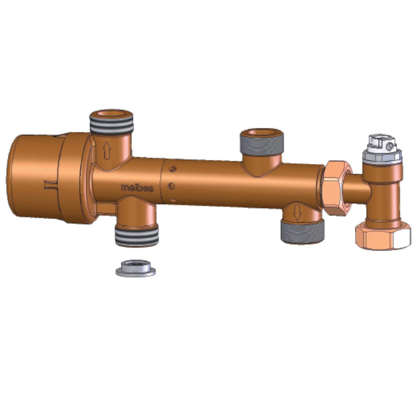 PM-Valve + 3-Voies | Priorité Eau Chaude | Économie d'Énergie | Certification DVGW | Anti-Calcaire | Température Eau Chaude Fiable - ME-10240