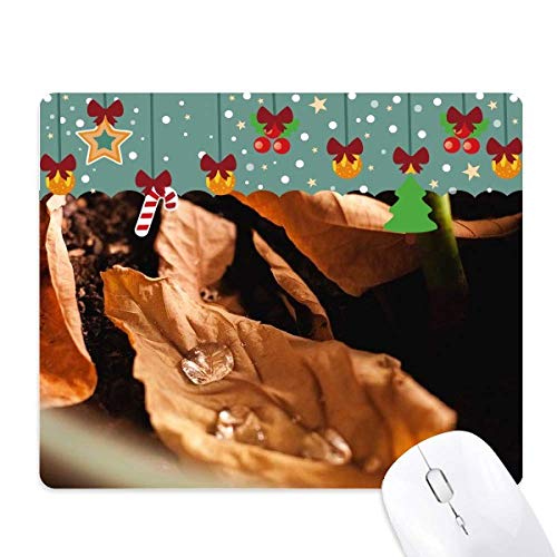 Tapis de souris en caoutchouc motif feuilles tapis de bureau pour photographie Fallen Leaves