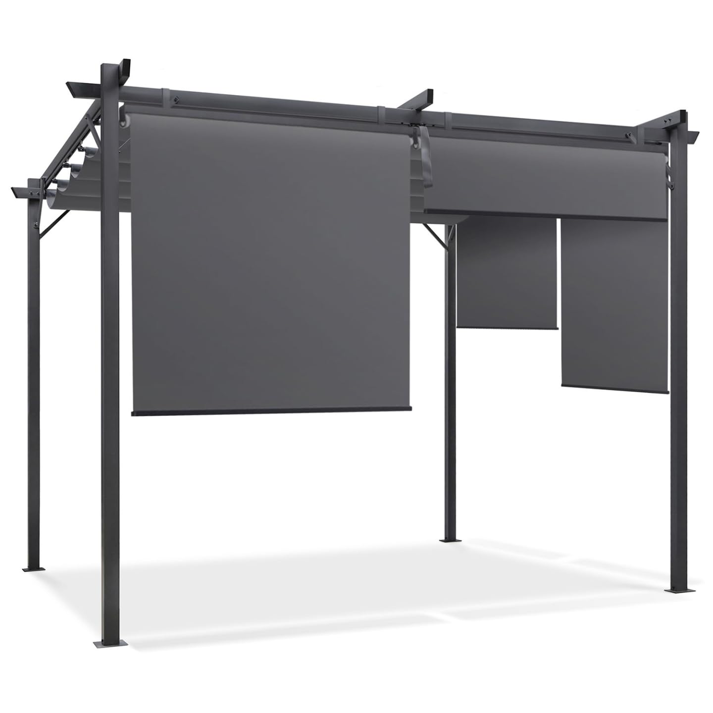 IDMarket - Pergola édition spéciale Toit rétractable 3x4 M et 4 Stores
