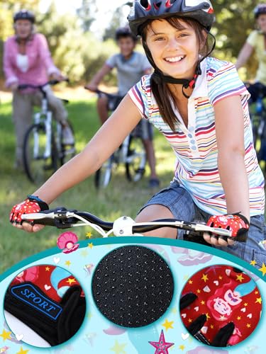 Image of Boao 3 Pairs Kids Half Finger Bike Gloves