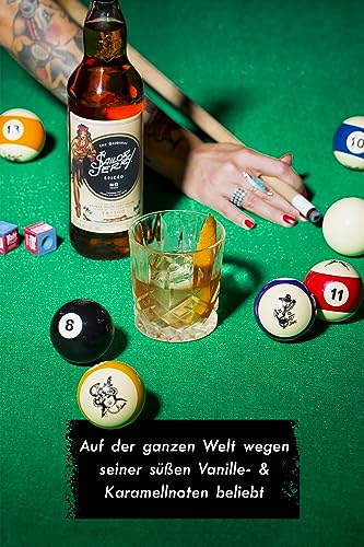 Sailor Jerry Spiced Rum | Premium Spiced Rum | Vanille- und Karamellgeschmack| Probiere Jerry Cola | 40% | 70cl