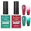 2 Pcs Red Green Gel Nail Polish