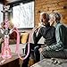 Hookah Set 4 Hose 21'' Shisha Hookah Set with Everything - Glass Shisha Vase, Disposable Hookah Tips, 50 Hookah Foil (Pink)